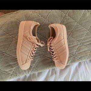 New Custom Adidas Sneaker Dusty Rose w gold accent